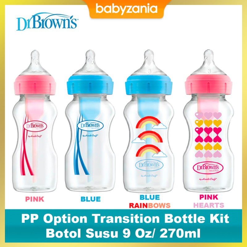 Dr. Brown's PP Option Transition Bottle Kit Botol Susu 9 Oz/ 270ml