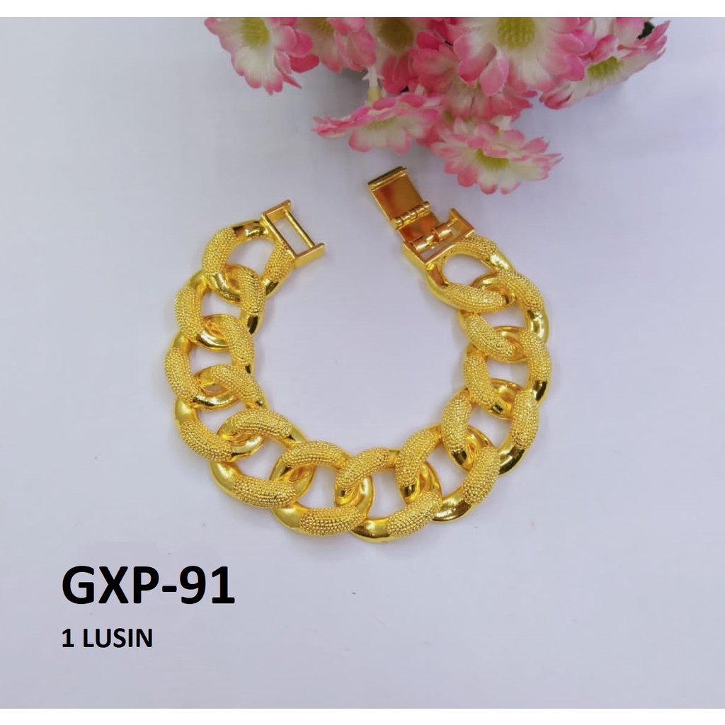 [1 LUSIN ISI 12] GELANG XP RANTAI EMAS GOLD TEKSTUR TERMURAH / DUNIA GELANG TERBARU