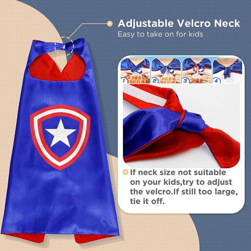 1 Set Jubah Topeng Superhero Anak Jubah Batman Anak Jubah Superman Untuk Halloween Cosplay