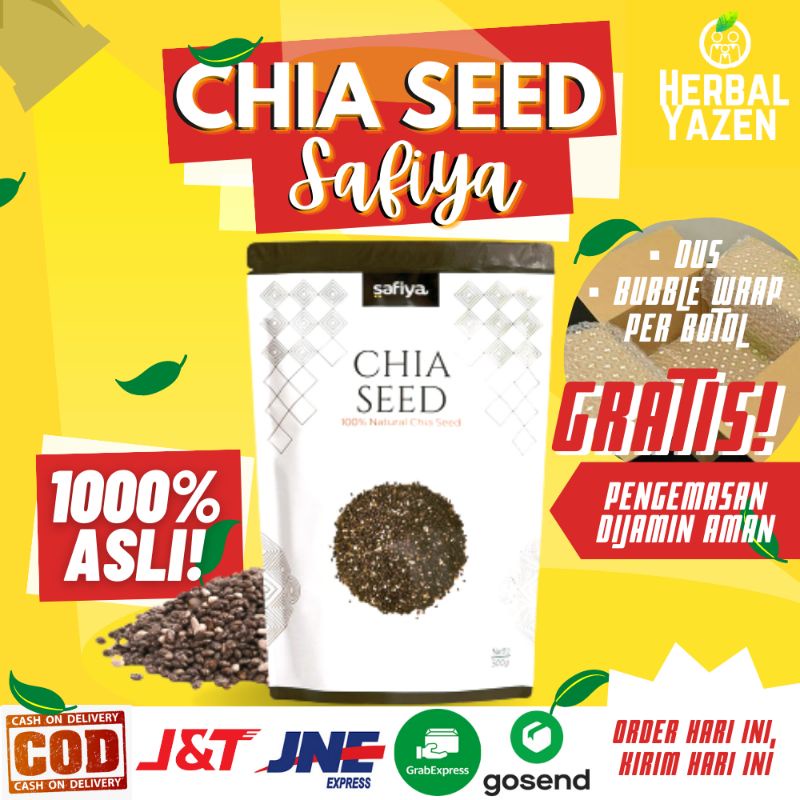 

Organic Black Chia Seed 1 Kg Premium Biji Chiaseed Original SAFIYA HERBAL Herbal Yazen