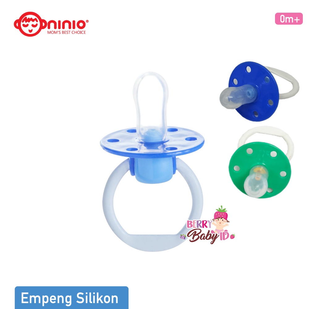 Ninio Empeng Bayi Silikon Baby Silicone Pacifier Soother 0m+ Berry Mart