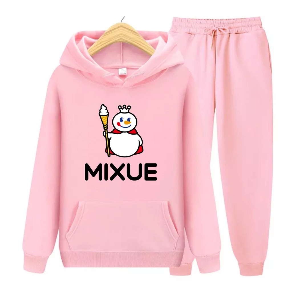 MIXUE ICE CREAM Sweater Hoodie Atasan Dan Setelan Anak  Usia 4-14 Tahun Bisa Bayar Ditempat COD