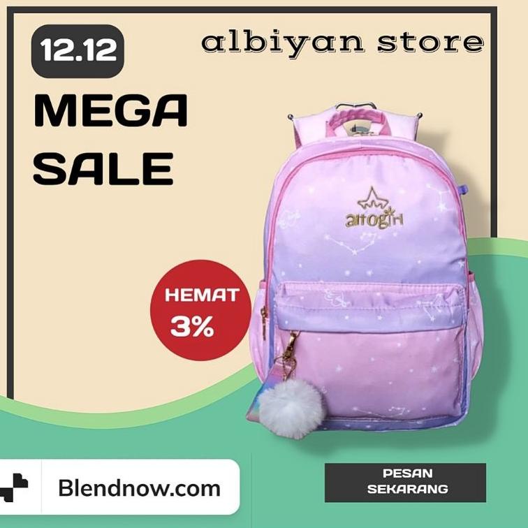 TERBAIK TAS ALTO - TAS RANSEL ALTO ANAK PEREMPUAN SILVER GIRL - TAS PELANGI RAINBOW