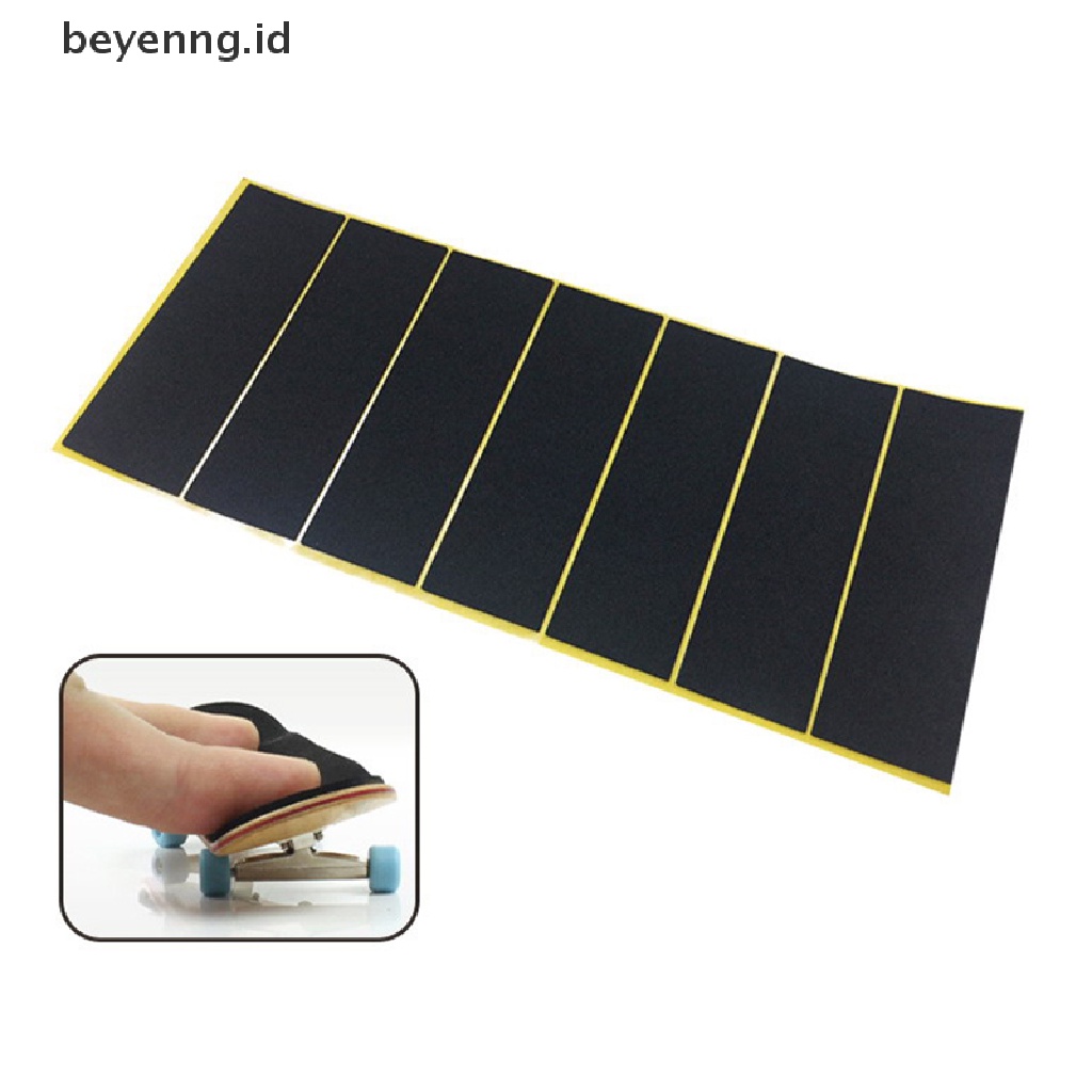 Beyen 10PCS Fingerboard Deck Uncut Tape Stiker Busa Hitam Grip Tape Stickers ID