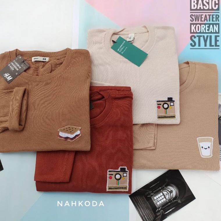 LANGSUNG ATC KAOS RIB PREMIUM LENGAN PANJANG WANITA / KAOS PATCH BORDIR