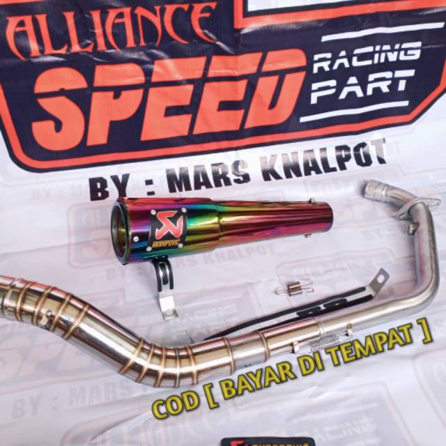 Knalpot Akrapovic GP Pelangi CBR 150R CB150R GSX VIXION R15 V3 V2 SONIC TIGER VERZA JUPITER MX KING 