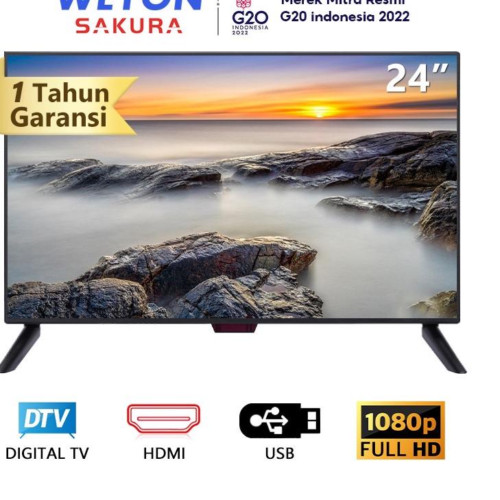 TerlarisWeyon Sakura LED Monitor 24 inch layar komputer Gaming Monitor 25 inch tv led digital¿