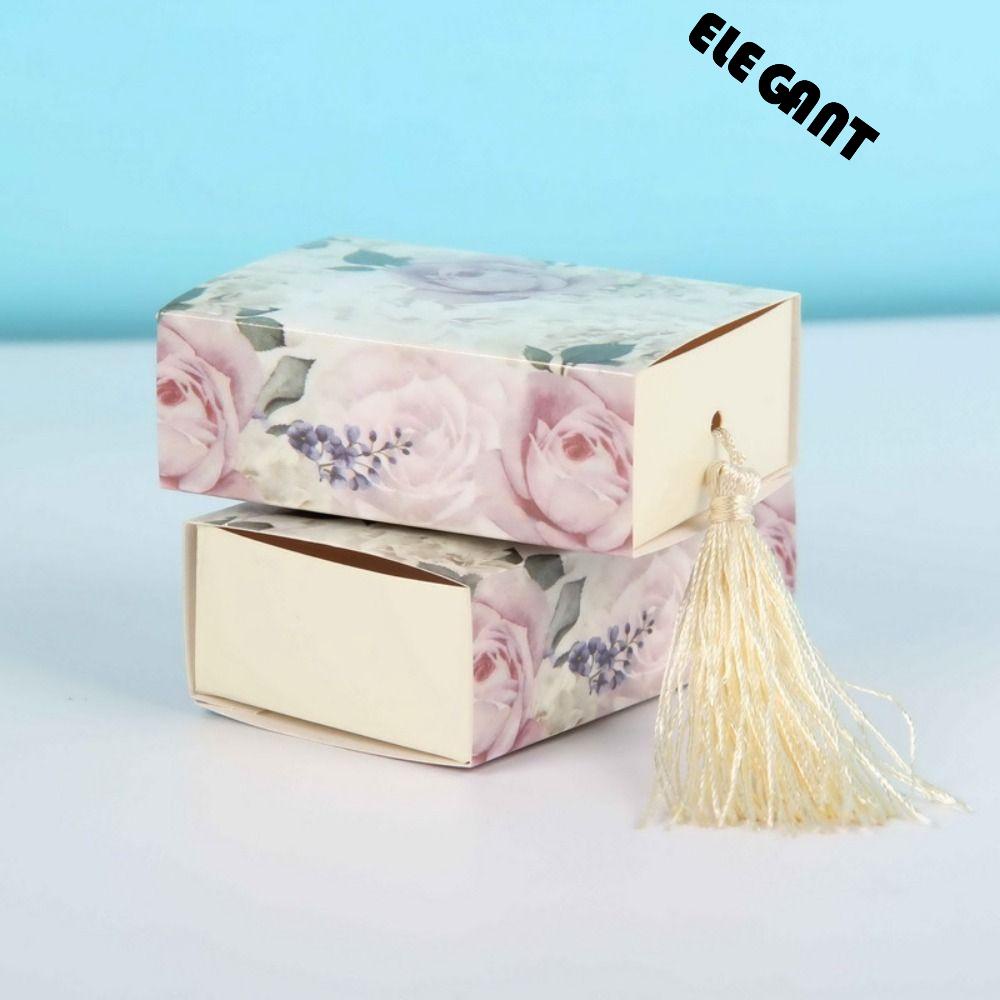 [Elegan] Candy Box Pesta Pernikahan Kemasan DIY Dengan Rumbai Paper Gift Box