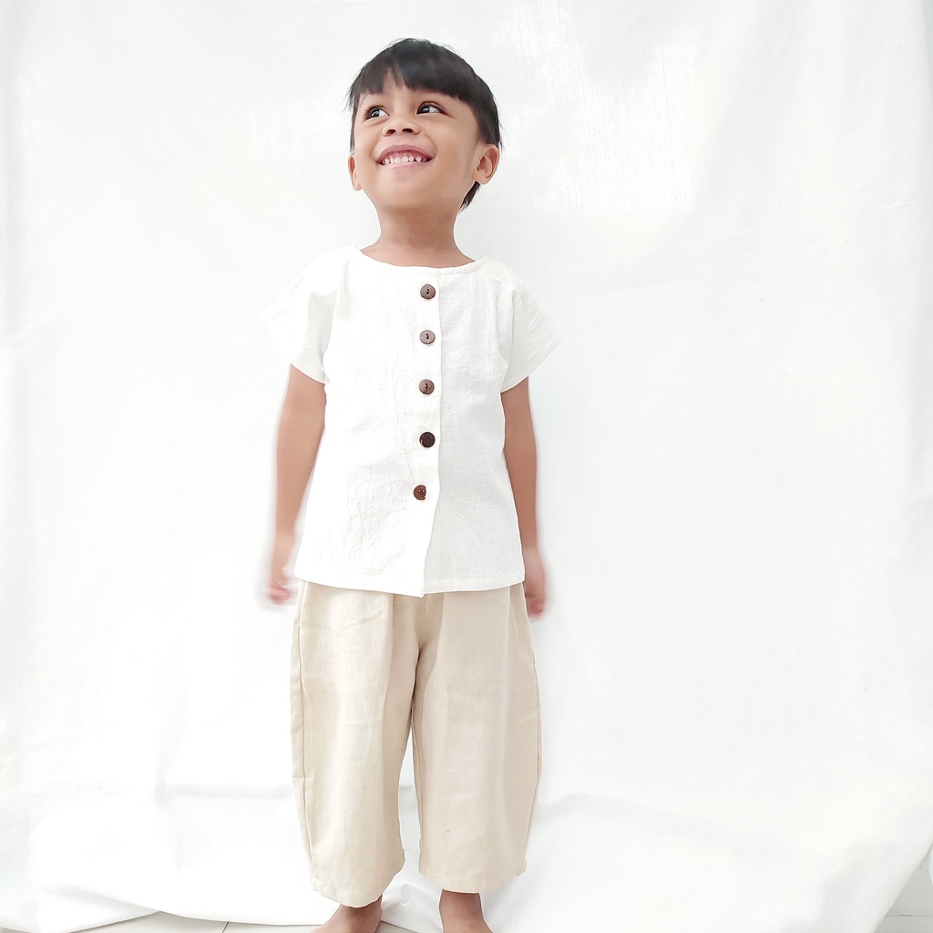 Littlepopy Harem Pants - Celana Panjang Linen Anak Cowo Laki-Laki Korea Murah
