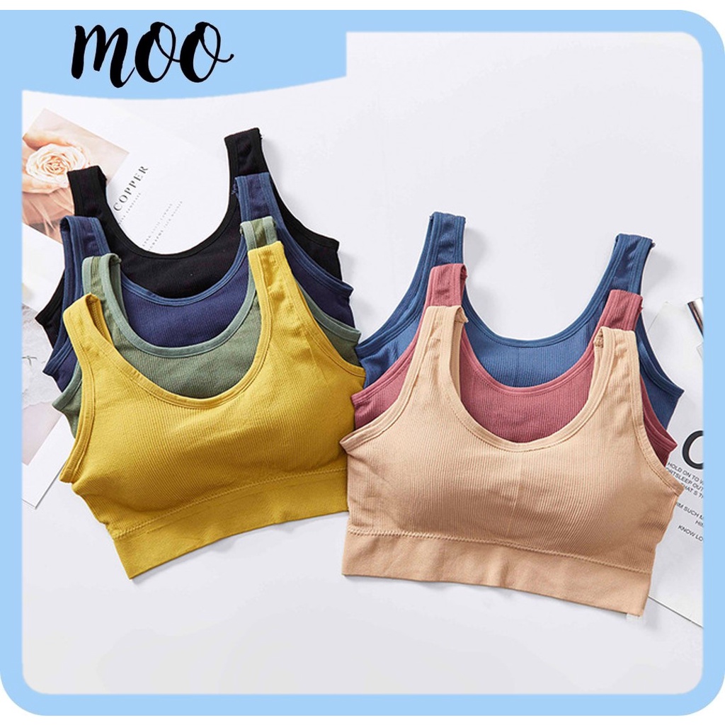 MOO B635 BH Sport Bra Gym Wanita Push Up Sport Yoga Back V Shaped Vest BH Import