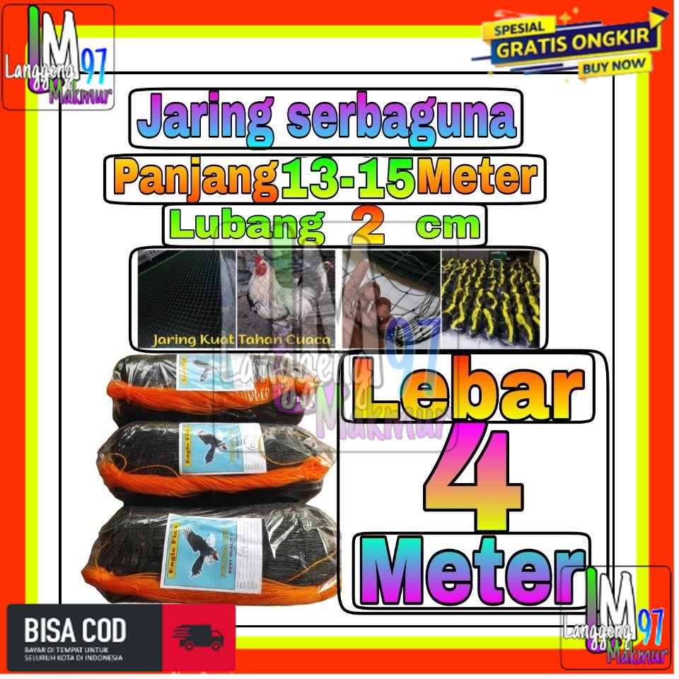 Jaring Pagar Ayam 4 meter / Jaring Lubang Kecil /Jaring Kandang /Jaring Burung / Jaring Taman