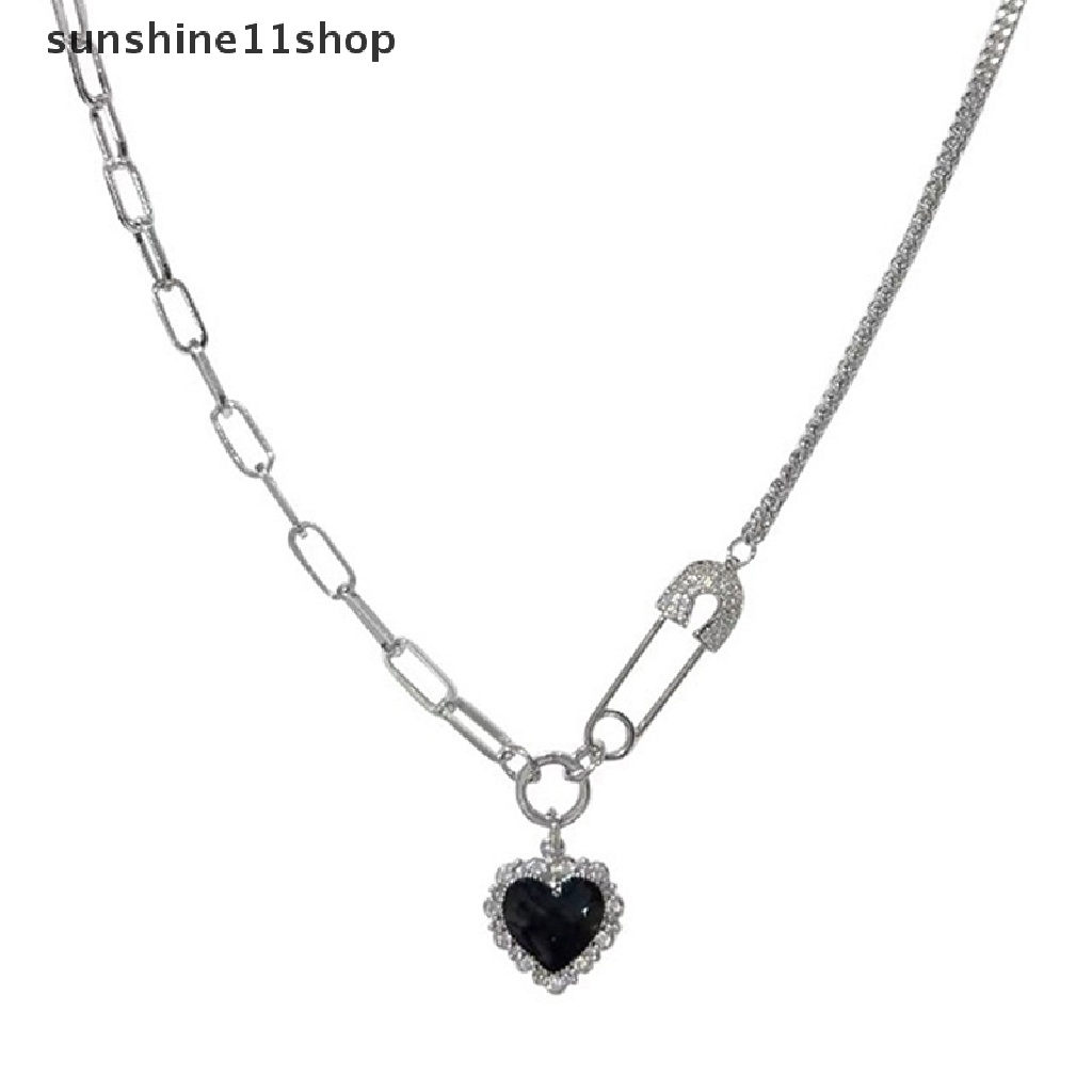 Sho Kalung Hati Kecil Untuk Wanita Rantai Pendek Heart Pendant Necklace Hadiah Etnik Bohemian Choker Necklace N