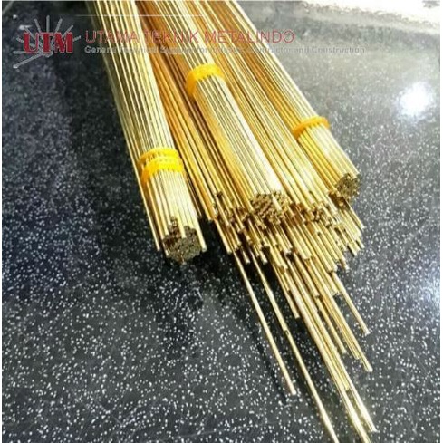 Kawat Las Kuningan|Brazing| Diameter 4,0mm x 1000mm|isi 10 batang