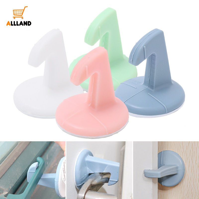 4warna Silikon Tebal Pelindung Dinding Door Stopper/Gagang Pintu Mute Pad Anti-Tabrakan Dengan Pengait