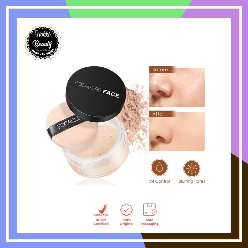 FOCALLURE (FA15) Super Fine Loose Powder - 3 Colours Bedak Tabur