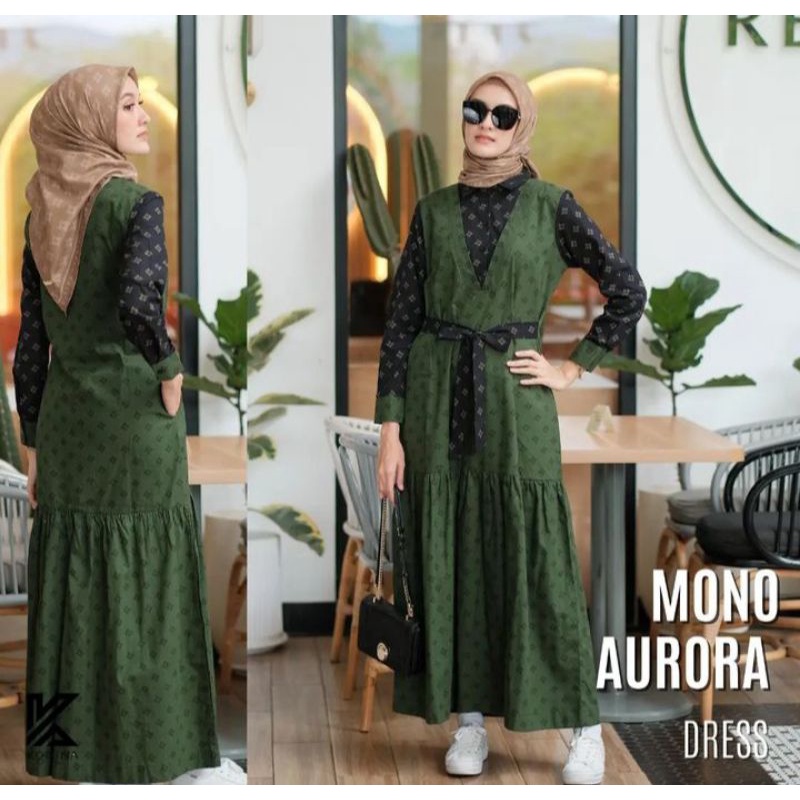 Korina dress gamis baju busana muslim wanita original terbaru Mono Aurora Dress