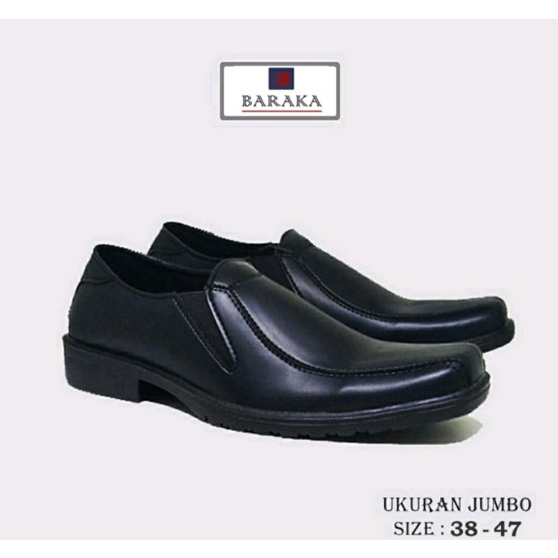 Sepat kerja Pria size JUMBO 38-47 Pantofel Tali Kantoran Hitam Kulit Sepatu Pesta Formal Big Size, 44