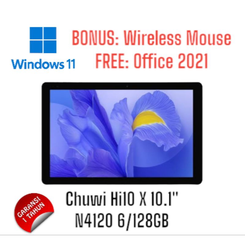 CHUWI HI10 X 10.1&quot; 6GB/128GB INTEL CELERON N4120 WINDOWS 11