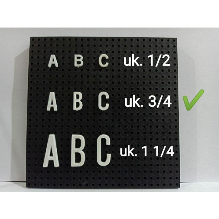 

[[JNT COD]] Huruf Plastik Movitex | Data Text | Data Graph ( A s/d Z Uk 3/4 Inch )