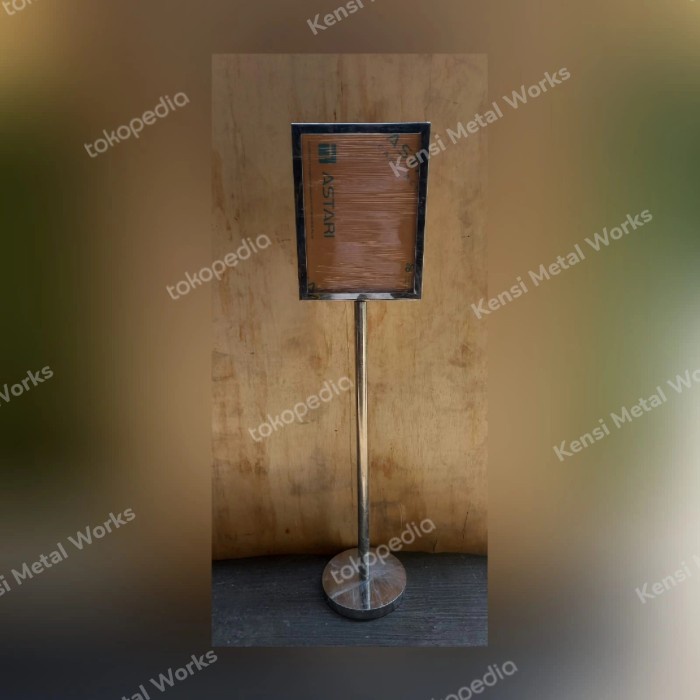 

Terlaris Sign Stand Stainless Signage Standing Sign Frame Display A3 Stainless