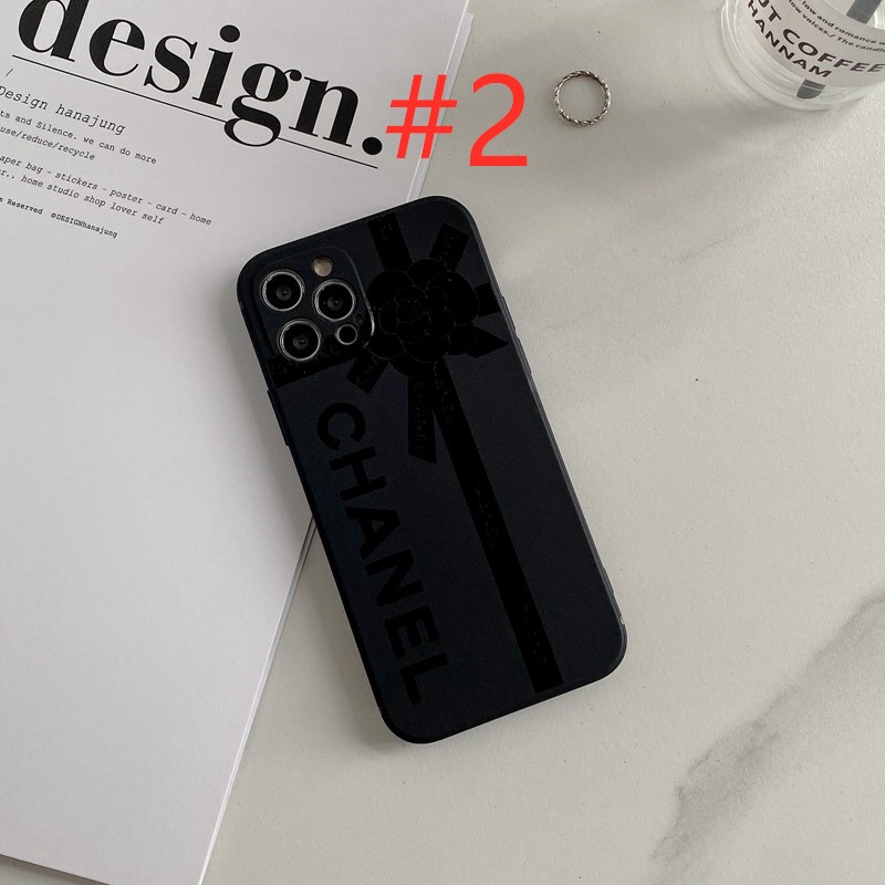 Fashion Chanel Camellia Flower Soft Case HP iP iPhone 11 12 Mini 13 Pro Max 7 8 + Plus SE 2020 X XR SE 2020 XS Max Black Frosted Casing Apple