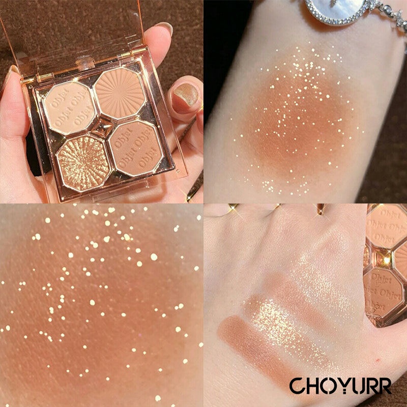 【COD】DIKALU Mini 4 Warna Eyeshadow Korea Glitter &amp; Matte-CH