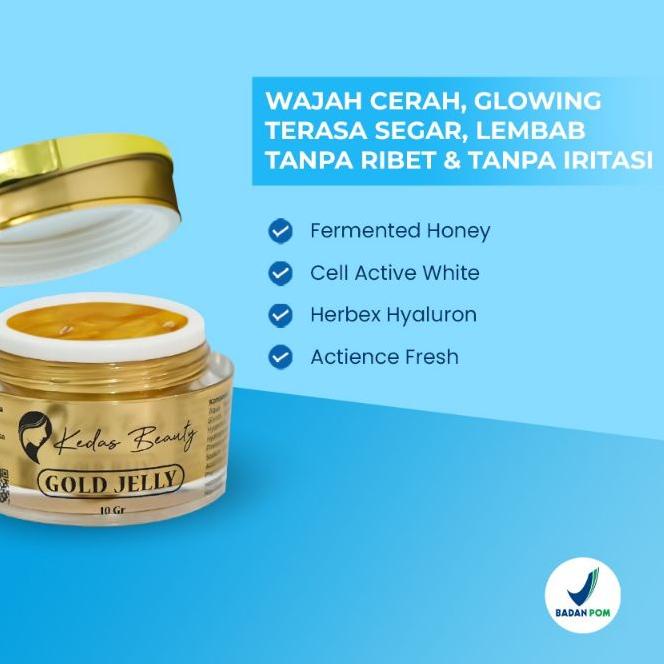 ➾ 1PCS GOLD JELLY KEDAS BEAUTY  ASLI ➩