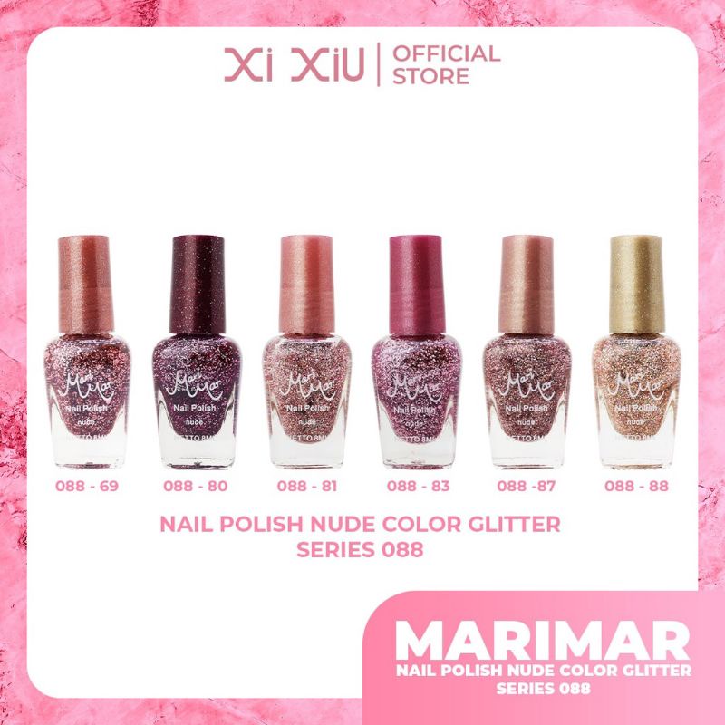 MARIMAR Nail Polish Nude Colors With Glitter Kode: 088 CC