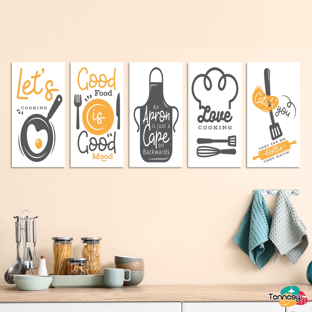 HIASAN DINDING KITCHEN PAJANGAN DEKORASI ALAT MASAK 10x20CM WALL DECOR POSTER DEKORASI DAPUR MASAK RUMAH