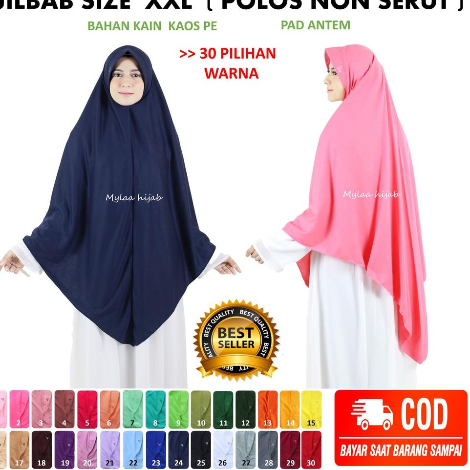 Sale Terbatas Jilbab Instan Size XXL Non Serut bahan kaos PE  pad Antem murah XXL-01 GROSIR TERMURAH