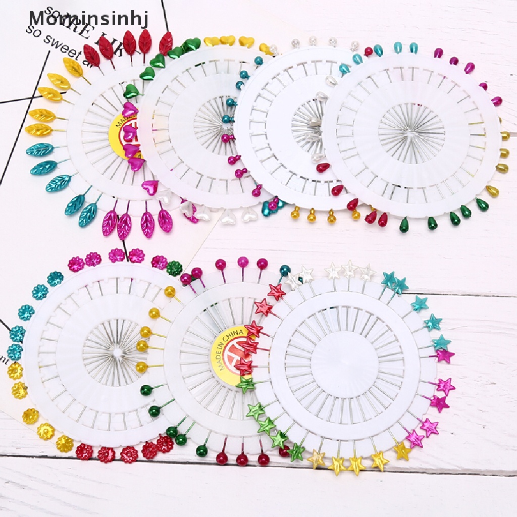 Mornin 30Pcs/Set Warna-Warni Hati Daun Bintang Selendang Jilbab Pin Abaya Syal Bros Perhiasan id