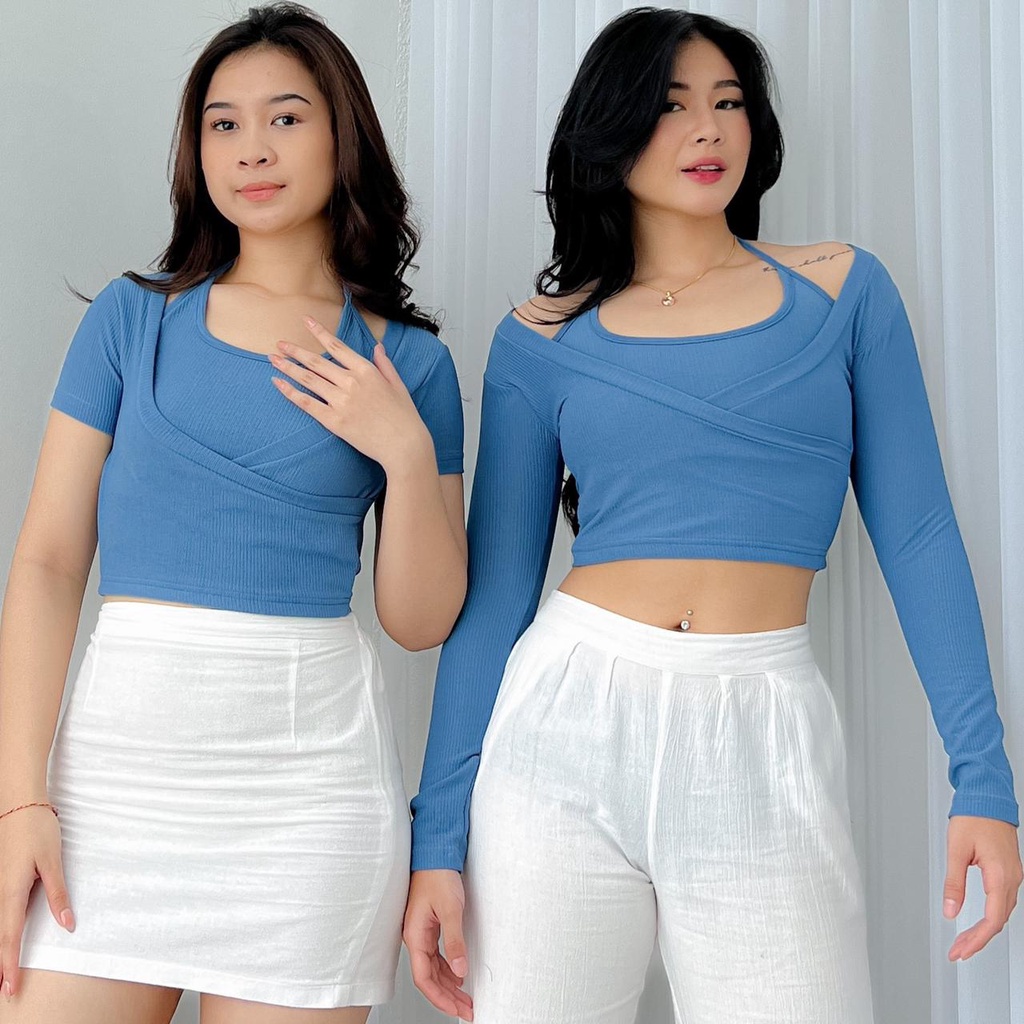 SILAMO TOP /  Lengan Panjang / Lengan Pendek / Top Rib