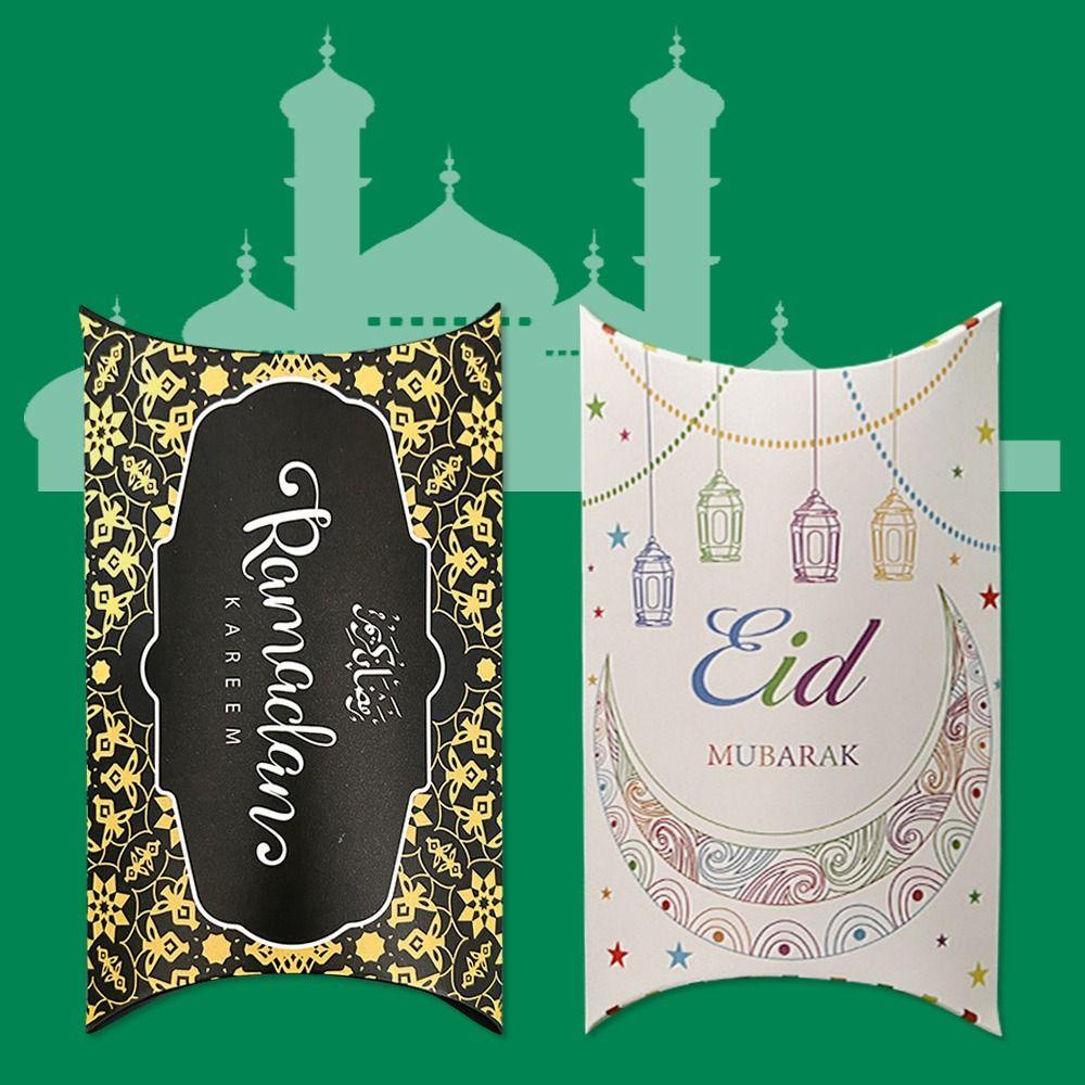 Solighter 10PCS Candy Box Kertas Perlengkapan Pesta Islami Dekorasi Hajatan Dekorasi Eid Mubarak