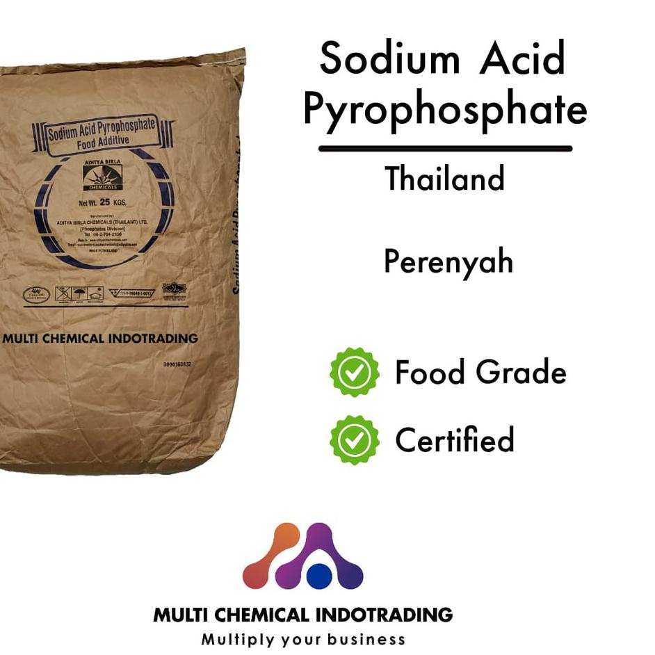 

✤ SODIUM ACID PYROPHOSPHATE / SAPP ex. THAILAND. PERENYAH FOOD GRADE. 1 kg ✲