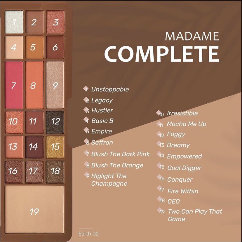 MADAME GIE MADAME COMPLETE MAKE UP KIT PALLETE - MAKE UP FACE PALLETE