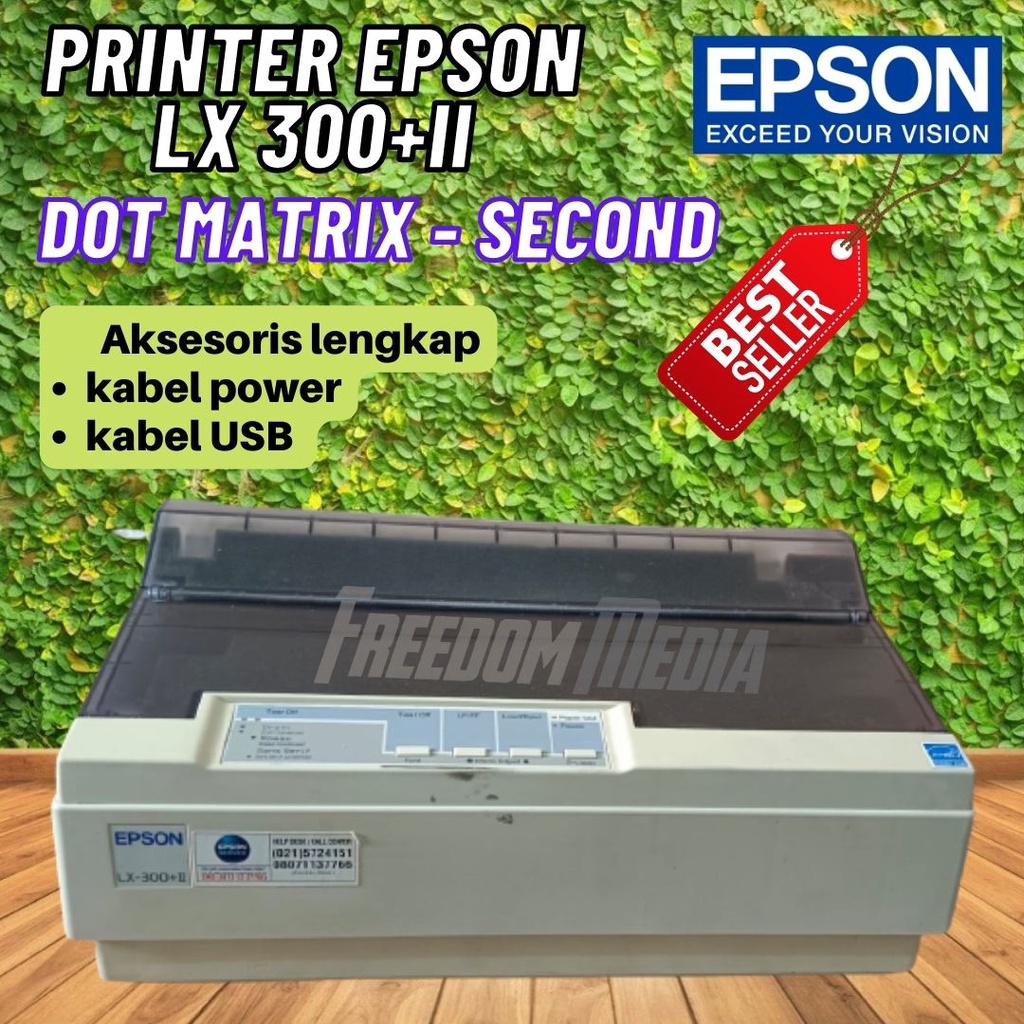 Printer Dot Matrix Epson LX 300+II  - Printer Second