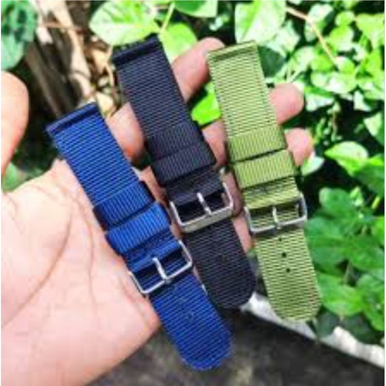 Tali jam tangan arloji kanvas strap army