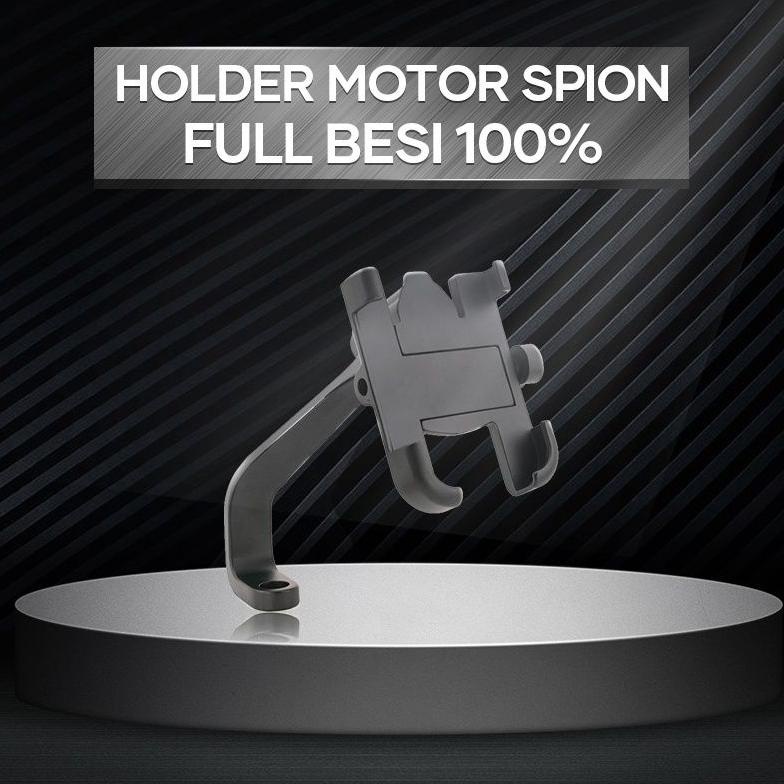 Bagus Holder HP Motor Spion Bahan Besi / Full Metal Body C2 Motorcycle Holder