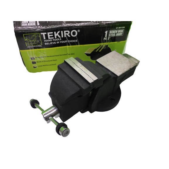 TEKIRO Bench Vise Steel / Catok Meja / Ragum 3&quot; 3in 3 in 3 inch