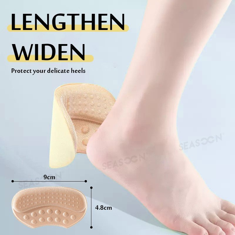 Bantalan tumit tahan aus pelindung tumit sol dalam wanita penyesuaian ukuran non-slip 1 pasang 6mm