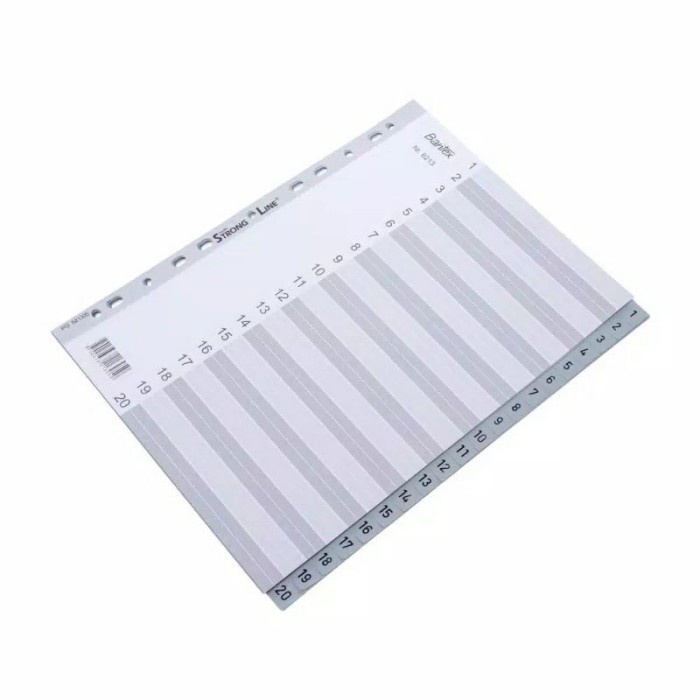 

Terlaris ✨ -Hemat Bantex Pp Pembatas Binder Divider Size A4 20 Lembar Index Numeric Gilaa!!!- 2.2.23