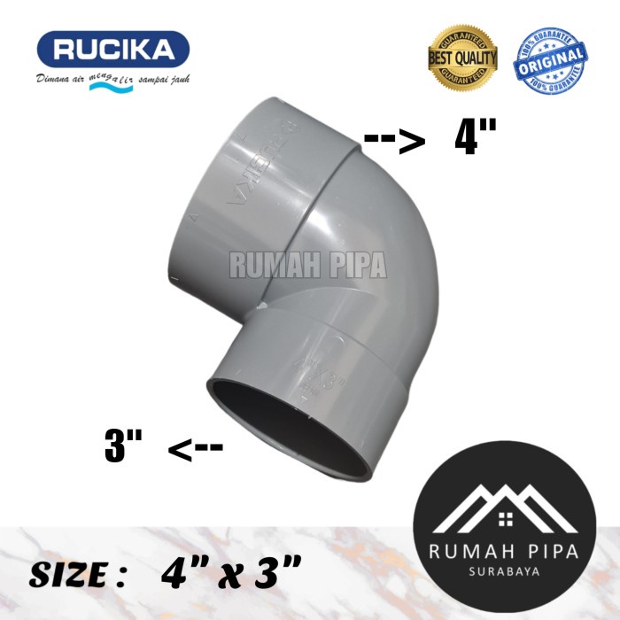 Reducer Knee 4" x 3" / Reducer Elbow 4" x 3" DV - RUCIKA