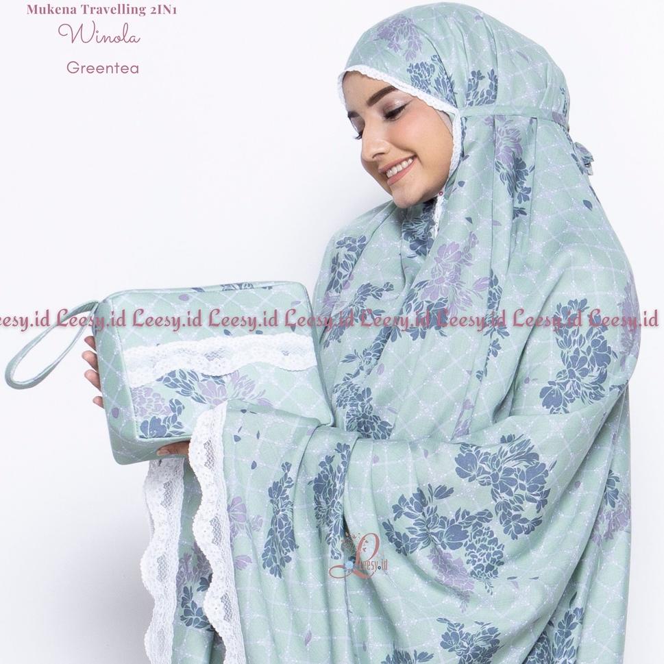 STOK TERBATAS Jumuna - Mukena Dewasa Rayon Travelling 2IN1 Winola