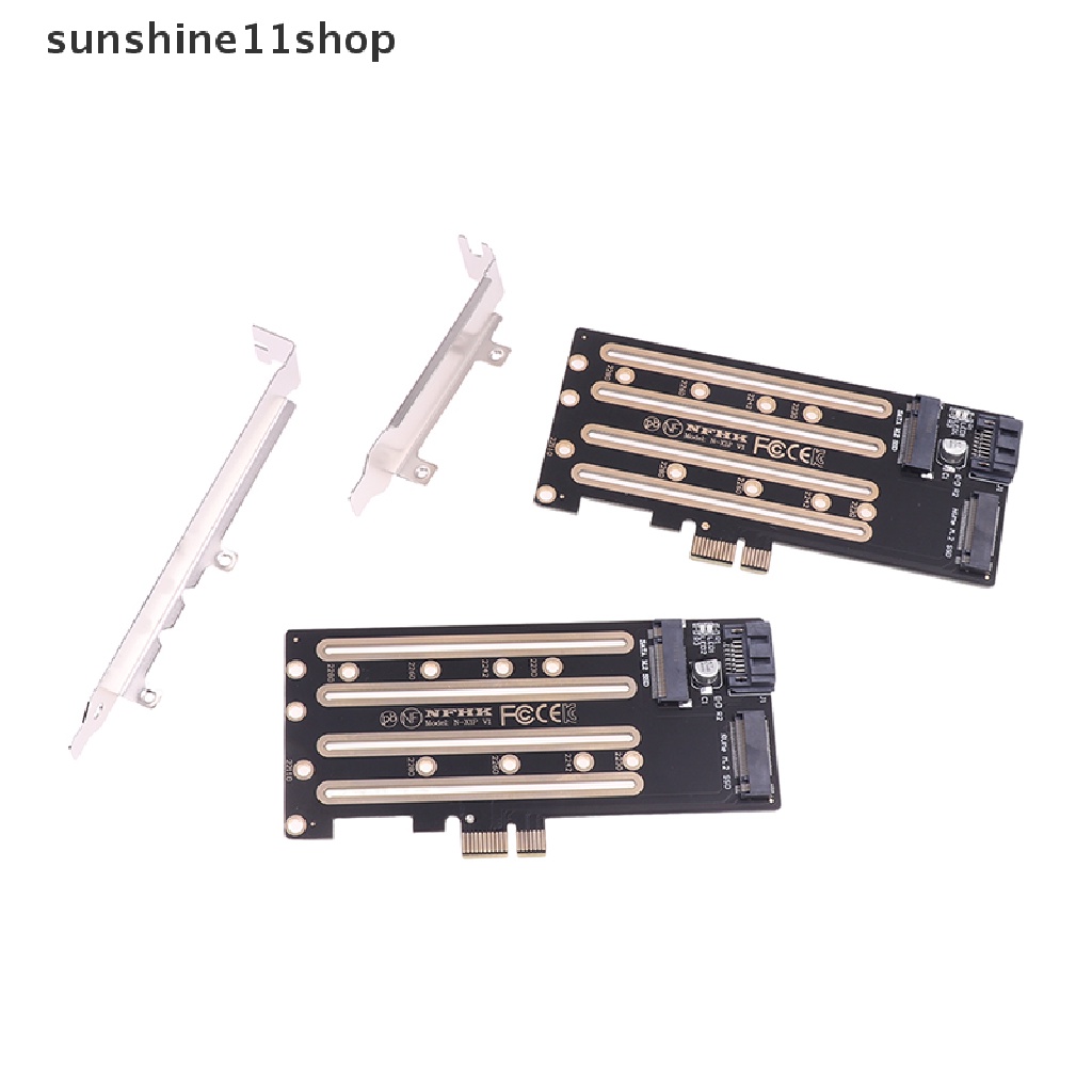 Sho 1pc NVMe M.2 SSD To PCIe 3.0 4.0 x4, SATA M.2 SSD To SATA Adaptor dual purpose N