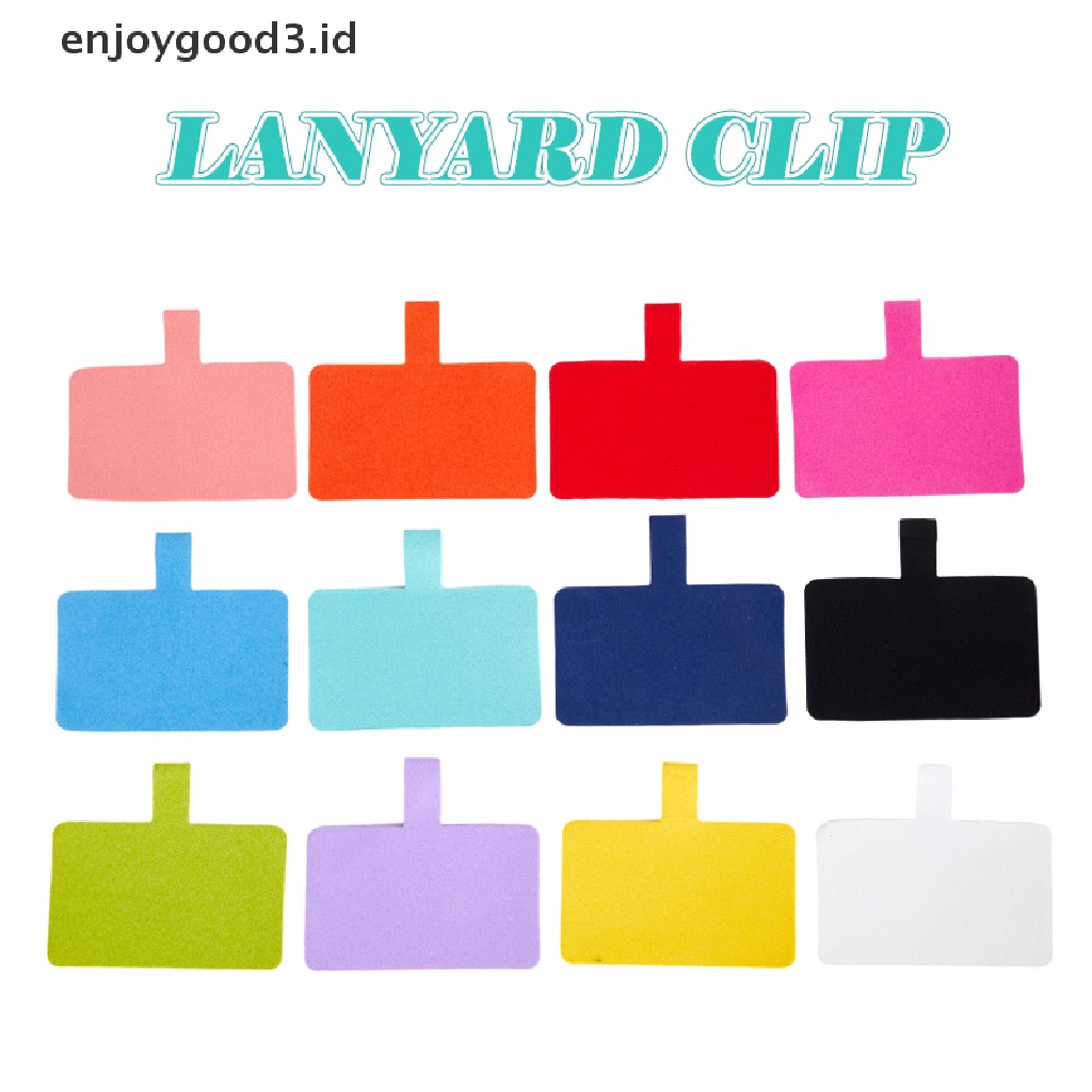 【 Rready Stock 】 Solid Color Detachable Necklace Mobile Phone Lanyard Clip For Mobile Phone Adjustable Patch Clip Snap Hanging Cord Rope Fixed Card Simple Durable （ ID ）