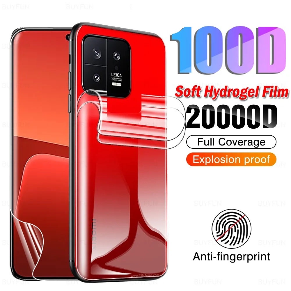 XIAOMI MI Full Coverage Anti Gores Pelindung Layar Belakang HD Bening Anti-fingerprint Soft Hydrogel Film Untuk Xiaomi Mi13Seri