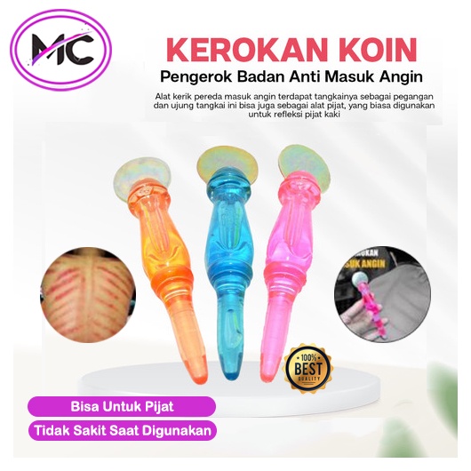 Alat Kerokan Masuk Angin Kerikan Koin 2 in 1 Alat Pijat Badan Refleksi Alat Kerik Kerikan Totok Badan