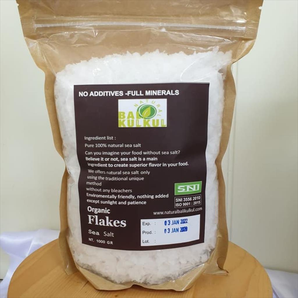 

Bali Kulkul - Organic Sea Salt ( Flakes Garam Laut Serpih ) 1KG Non Iodized