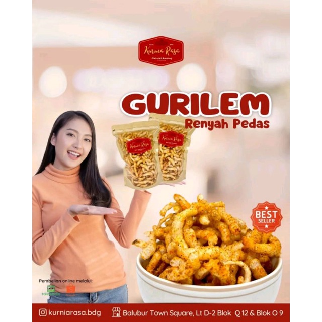 

KERUPUK GURILEM KHAS CILILIN 250 gr / GURILEM PEDAS ASIN / SNACK KILOAN / KURNIA RASA