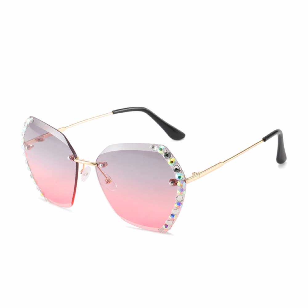 Kacamata UV400 [ Grey Pink ] Anti Radiasi - Sunglasses Wanita Korea - HM8158